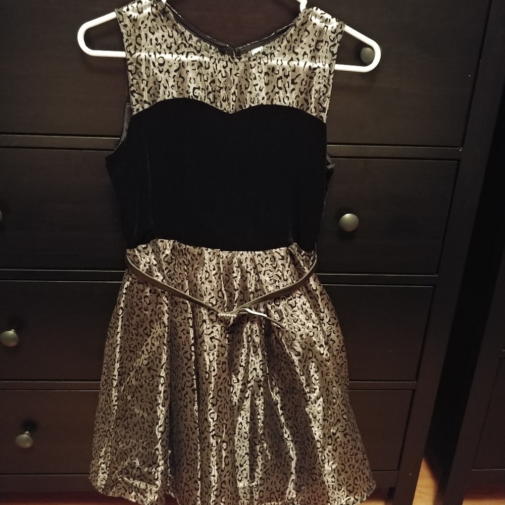 Brand New leopard print/suede dress.